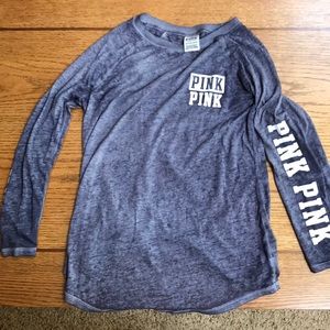 PINK Victoria’s Secret grey long sleeved shirt
